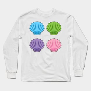 Pastel Colorful Seashell Pack Long Sleeve T-Shirt